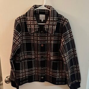 Cyrus Women's Black and White Plaid Blazer size medium